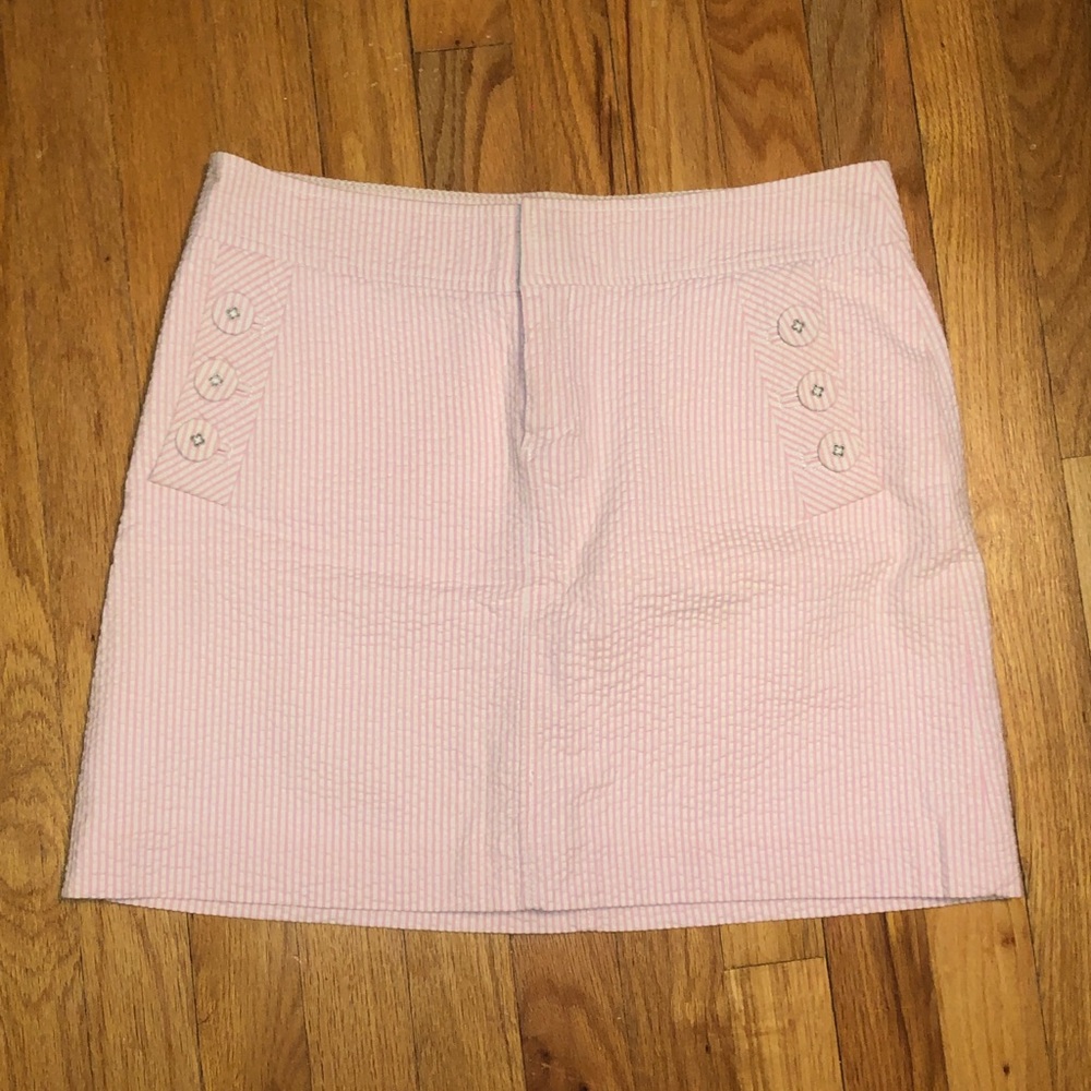 Lilly Pulitzer Pink Seersucker Skirt